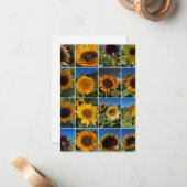 Sunny Day Sunflower Collage  Notitiekaartje (Voorkant / Achterkant in situ)