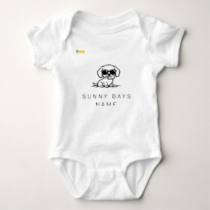 Sunny Days Dachshund Pup Zelf Naam  Romper