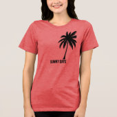 Sunny Days T-Shirt - Minimalist Palm Tree Silhouet (Voorkant)