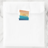 Sunny Days Vierkante Sticker (Tas)