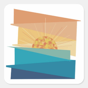 Sunny Days Vierkante Sticker