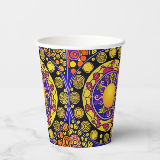 Sunny Daze Papieren Bekers (Achterkant)