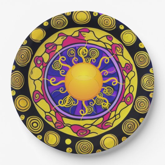 Sunny Daze Papieren Bordje (Voorkant)