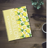 Sunny Delight: Persoonlijke Lemon en Leaf Spiral Notitieboek