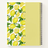 Sunny Delight: Persoonlijke Lemon en Leaf Spiral Notitieboek (Achterkant)