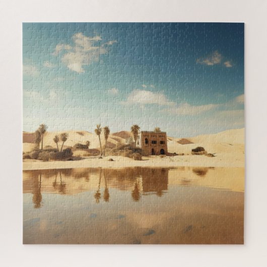 Sunny Desert Oasis Legpuzzel (Verticaal)