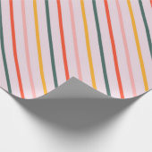 Sunny Diagonal Stripes Cadeaupapier (Hoek)