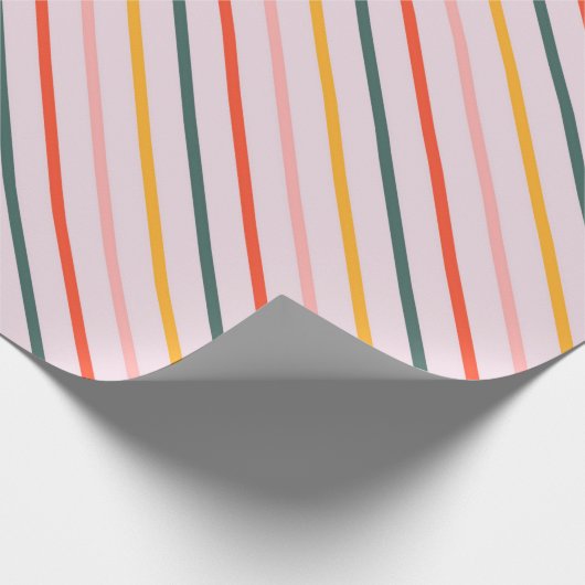 Sunny Diagonal Stripes Cadeaupapier (Hoek)