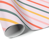 Sunny Diagonal Stripes Cadeaupapier (Rol Hoek)