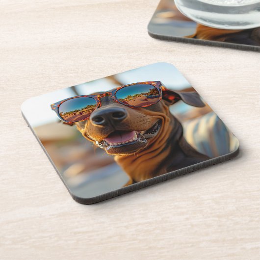 Sunny Dobermann Bier Onderzetter (Linkerzijde)