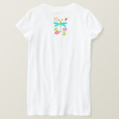 Sunny Dragonfly Abstracte kunst om te Draag T-shirt (Design achterkant)