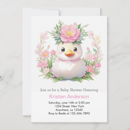 Sunny Ducklings Baby shower Kaart (Voorkant)
