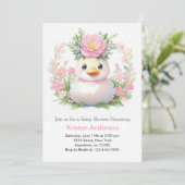 Sunny Ducklings Baby shower Kaart (Staand voorkant)
