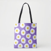 Sunny Egg Paarse Canvas tas (Voorkant)