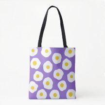 Sunny Egg Paarse Canvas tas