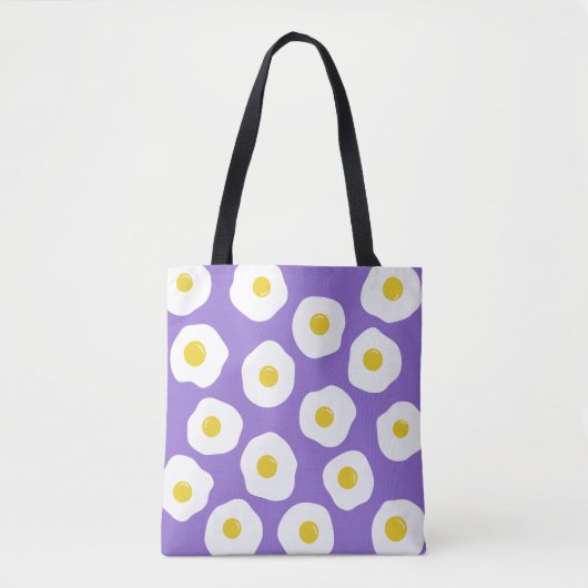 Sunny Egg Paarse Canvas tas (Voorkant)