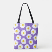 Sunny Egg Paarse Canvas tas (Achterkant)