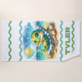 Sunny Escape van een Baby Croc gepersonaliseerd Strandlaken (Voorkant)