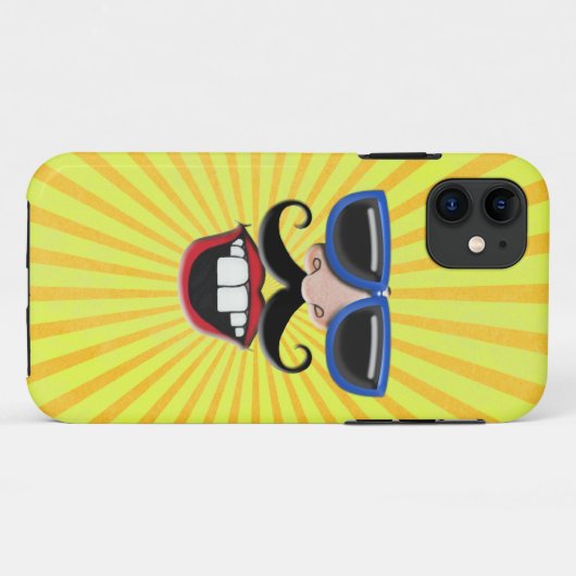 Sunny Face Case-Mate iPhone Case (Achterkant (horizontaal))