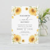 Sunny Floral Archway Wedding Kaart (Staand voorkant)