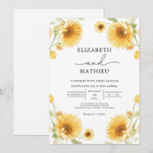 Sunny Floral Archway Wedding Kaart (Voorkant / Achterkant)