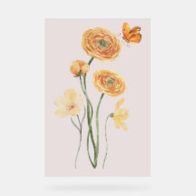 Sunny Floral Delight, Waarde Poster Papier (mat)