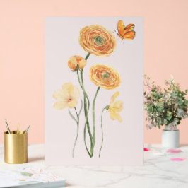Sunny Floral Delight, Waarde Poster Papier (mat)