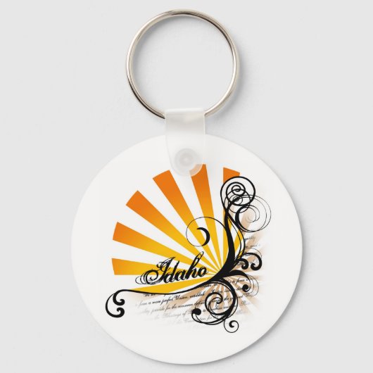 Sunny Floral Graphic Idaho Sleutelhanger (Voorkant)