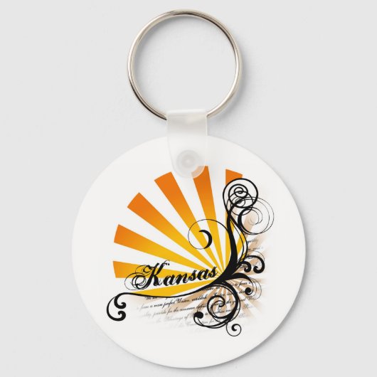 Sunny Floral Graphic Kansas Sleutelhanger (Voorkant)