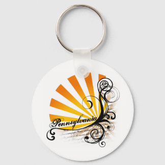 Sunny Floral Graphic Pennsylvania Sleutelhanger