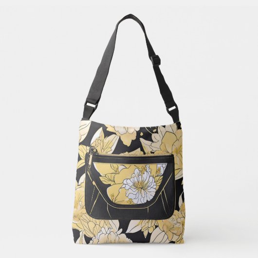 Sunny Floral Touch Purse AI art Crossbody Tas (Voorkant)