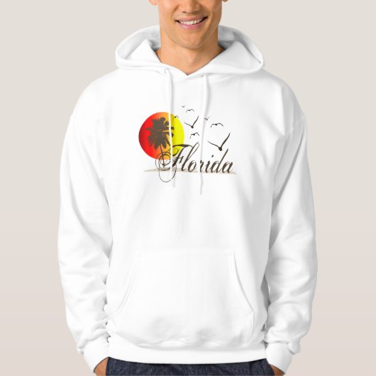Sunny Florida beaches Sunset Seagulls Hoodie (Voorkant)