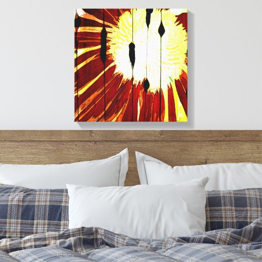 Sunny Flower Barn Canvas Afdruk (Insitu (Slaapkamer))