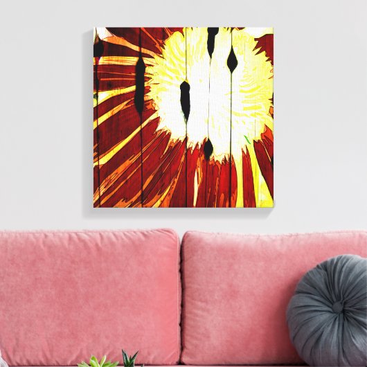 Sunny Flower Barn Canvas Afdruk (Insitu (Woonkamer))