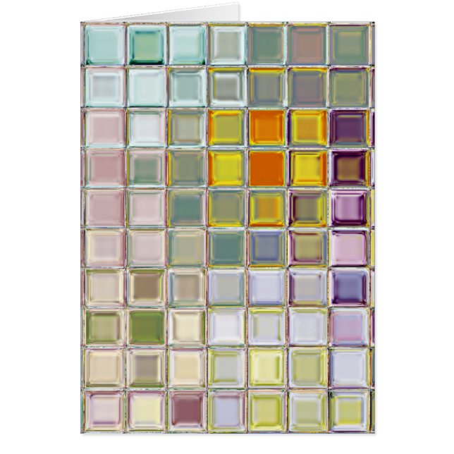 Sunny Flower Glass Mosaic Tiles - Aangepaste kaart (Voorkant)