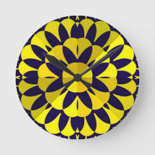 Sunny Fractal Art Ronde Klok