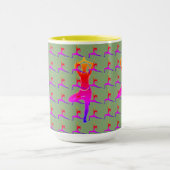 Sunny Fun Yoga Design' Combo Coffee Mok/Cup Mok (Midden)