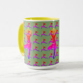Sunny Fun Yoga Design' Combo Coffee Mok/Cup Mok (Voorkant links)