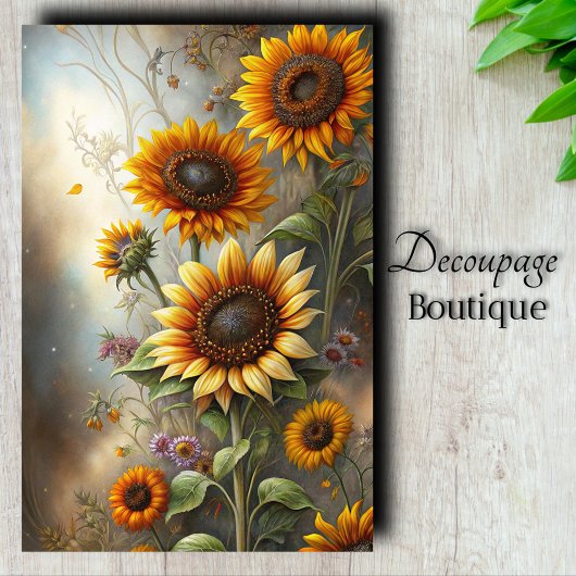 Sunny Garden Art Decoupage Tissuepapier