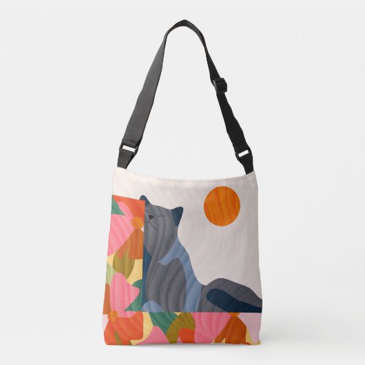 Sunny Garden Cat Crossbody Tas (Voorkant)