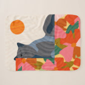 Sunny Garden Cat Sherpa Deken (Voorkant (horizontaal))