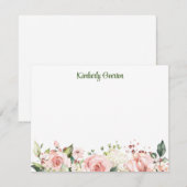 Sunny Garden Gepersonaliseerde Flat Note Kaart Notitiekaartje (Voorkant / Achterkant)