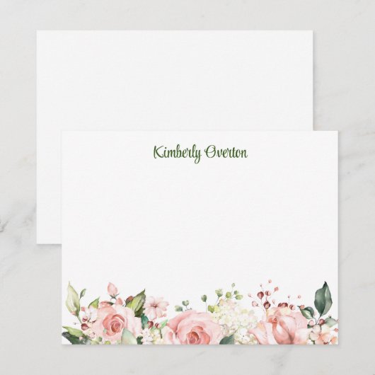 Sunny Garden Gepersonaliseerde Flat Note Kaart Notitiekaartje (Voorkant / Achterkant)