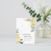SUNNY GELLOW FLORAL MOM GIFT EARRING DISPLAY CARD PLAATSKAARTJE (Staand voorkant)