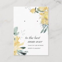 SUNNY GELLOW FLORAL MOM GIFT EARRING DISPLAY CARD
