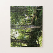 Sunny Glade. Zonnestralen in het bos landschap. Legpuzzel (Verticaal)