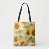 Sunny Glow Zonnebloem Canvas tas (Voorkant)