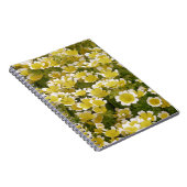 Sunny Gold White Flowers Notitieboek (Rechterzijde)