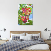 Sunny Grapevine - Kleurrijke Druiven Stilleven Ver Canvas Afdruk (Insitu (Slaapkamer))