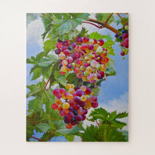 Sunny Grapevine - Kleurrijke Druiven Stilleven Ver Legpuzzel